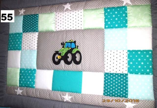 Baby Blanket, Quilt, Patchwork Crawler Children's Blanket Tractor - image 1
