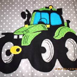 Baby Blanket, Quilt, Patchwork Crawler Children's Blanket Tractor - thumbnail 2
