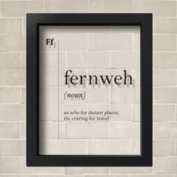 Transparent Fernweh Definition Romantic Family Wall Art Home Minimalist Love Prints Travel German Gift - thumbnail 2