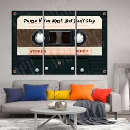 Retro Tape Canvas, Cassette Canvas, Vintage Wall Art - thumbnail 3