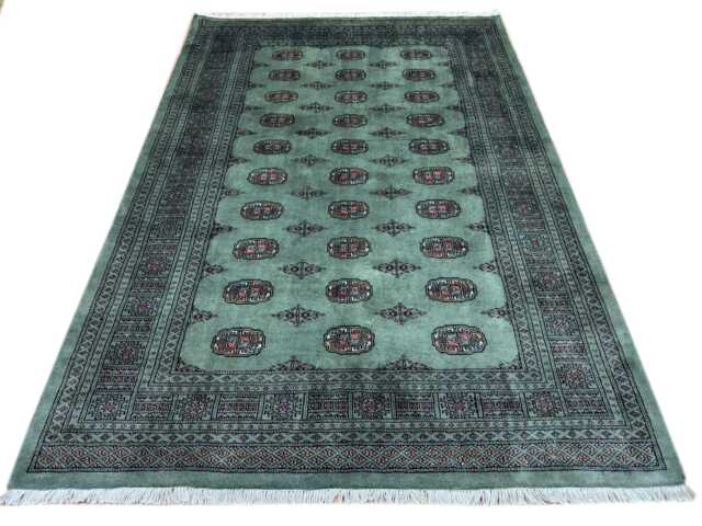 5.6x8 Pistachio Green 3 Ply Bokhara Rug - 1.70x2.50 Triple Pile Bedroom Turkish Extra Thick Afghan - image 1
