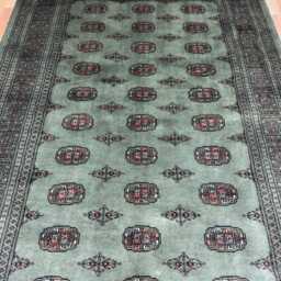 5.6x8 Pistachio Green 3 Ply Bokhara Rug - 1.70x2.50 Triple Pile Bedroom Turkish Extra Thick Afghan - thumbnail 3