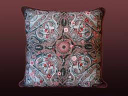 Angela Pillow - Eggplant/Pink/Aqua - thumbnail 1