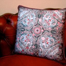 Angela Pillow - Eggplant/Pink/Aqua - thumbnail 2