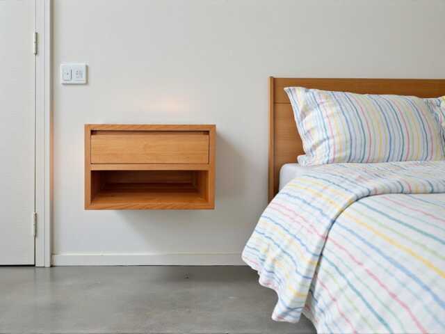 Custom Size Bedside Table Wall-Mounted Nightstand - image 1