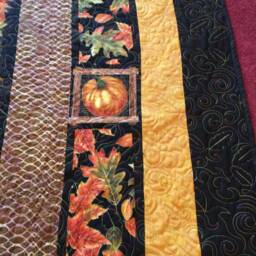 Cozy Fall Harvest Throw Lap Quilt/Wall Hanging Art Quilt For Sale/Bedding With Polar Fleece Backing/Thanksgiving Gift - thumbnail 3