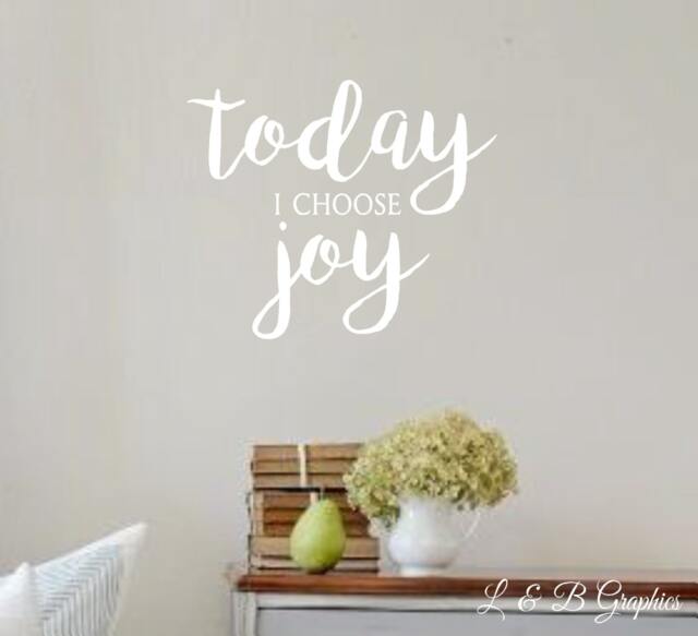 Vinyl Wall Decal-Today I Choose Joy - Quotes - Home Decor - Inspirational Entry Kitchen Decor - image 1