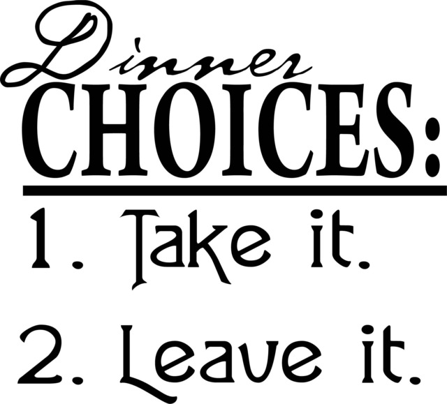 Dinner Choices Take It Leave Printable Wall Art