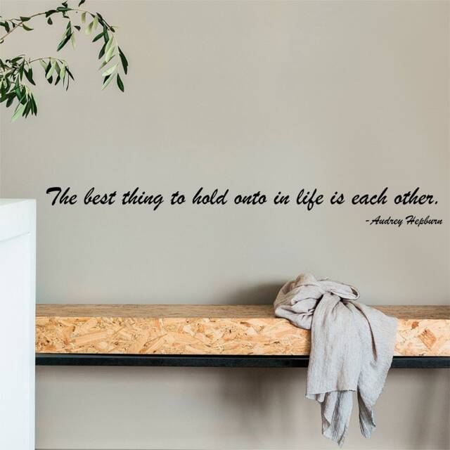 Hold On To Each Other - Audrey Hepburn 0153 Wall Art Decal, Transfer, Mural, Sticker, 75 Colours, 5 Sizes, Interior Or Exterior Use - image 1