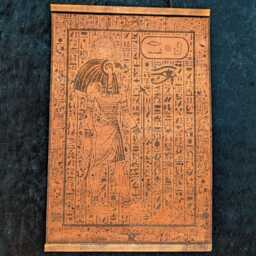 Egyptian Sun God Ra Wall Art Engraved Eco Friendly Cork Leather - thumbnail 1