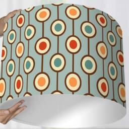 Lampshade Graphic Pattern Bedroom Living Room Nursery Floor Lamp Retro Hippie 70S Colorful - thumbnail 2