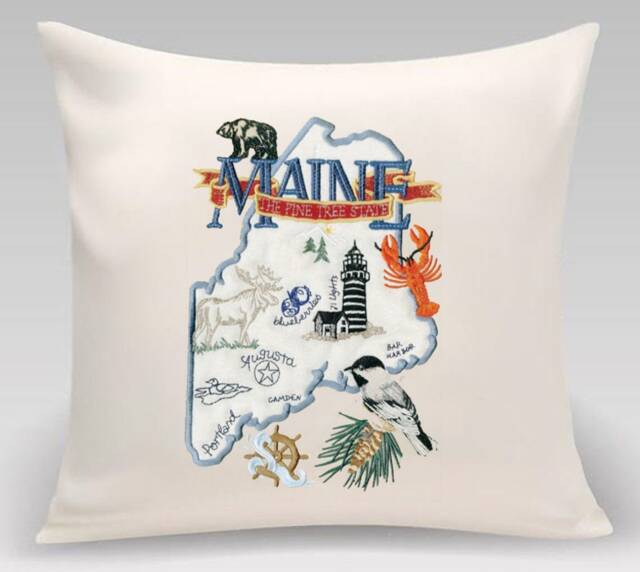 Maine State Pillow With Feather Insert - image 1