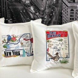 Maine State Pillow With Feather Insert - thumbnail 3