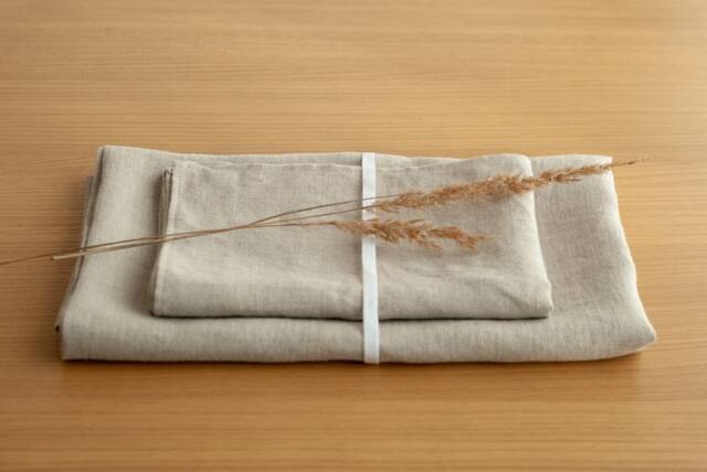 Linen Bath Towel Set Of 2, Softened Organic - image 1