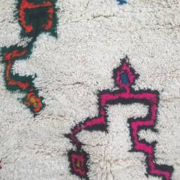 Moroccan Handwoven Rug, Wool/Bohemian Rug Azilal Rug Berber Atlas Vintage 140 X 195 cm 4.59 6.39 Ft/ Azl 219 - thumbnail 4