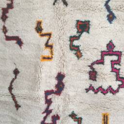 Moroccan Handwoven Rug, Wool/Bohemian Rug Azilal Rug Berber Atlas Vintage 140 X 195 cm 4.59 6.39 Ft/ Azl 219 - thumbnail 3