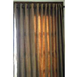 "Pair Of Gold Brown Silk Curtain Panels 26""x96" - thumbnail 3