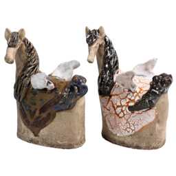 Handmade Ceramic Pegasus Horse Figurine - Various Colours - thumbnail 1