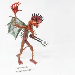 Winged Dragon Monster - Bendable Copper Wire Creature Fun, Unique, Fully Poseable Hand-Made Out Of Recycled & Repurposed Materials - thumbnail 3