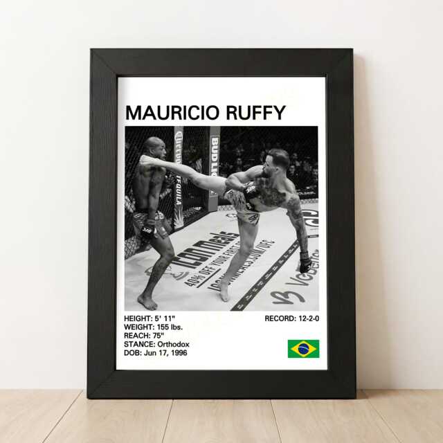 Mauricio Ruffy Mma Poster Brazilian Fighter Art Print - image 1