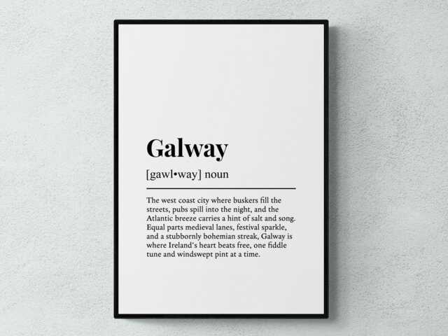 Galway Funny Definition Ireland Gift Wall Art Print - image 1