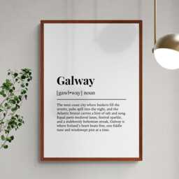 Galway Funny Definition Ireland Gift Wall Art Print - thumbnail 2