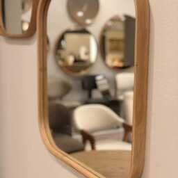 Square Solid Wood Wall Mirror, Oak Or Walnut Frame, Rustic Bathroom & Hallway Mirror - thumbnail 3