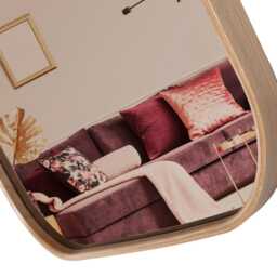 Square Solid Wood Wall Mirror, Oak Or Walnut Frame, Rustic Bathroom & Hallway Mirror - thumbnail 4