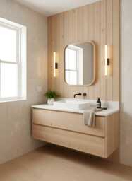 Square Solid Wood Wall Mirror, Oak Or Walnut Frame, Rustic Bathroom & Hallway Mirror - thumbnail 1
