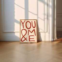 You & Me Unframed Print - Love Poster Art Prints Bedroom Couples Wedding Gifts Anniversary - thumbnail 3