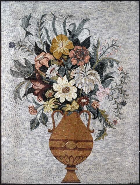 Rich Bouquet in Flower Vase Mosaic Art - image 1