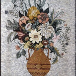 Rich Bouquet in Flower Vase Mosaic Art - thumbnail 2