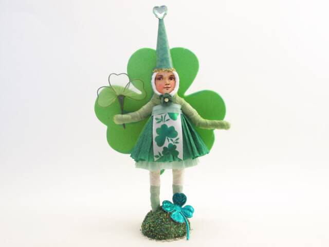 Spun Cotton Assorted Shamrock Girl - Saint Patrick's Day Figure - image 1