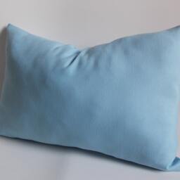 Blue Cotton Canvas Lumbar Pillow Cover 12x18 Inch - thumbnail 2