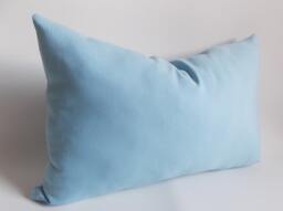 Blue Cotton Canvas Lumbar Pillow Cover 12x18 Inch - thumbnail 1