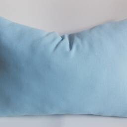 Blue Cotton Canvas Lumbar Pillow Cover 12x18 Inch - thumbnail 3