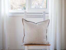 Neutral Linen Pillow Cover, Linen Case For Bed Decor, Cover in 20x20 Or Custom Size - thumbnail 1