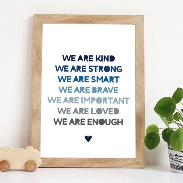 Boys Bedroom Prints, Sibling Nursery Brother Blue, Playroom Big Bro Lil Print, Wall Art - image 1