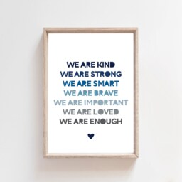 Boys Bedroom Prints, Sibling Nursery Brother Blue, Playroom Big Bro Lil Print, Wall Art - thumbnail 2