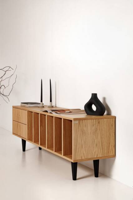 "Vinyl Record Cabinet Oak ""Marigold" - image 1