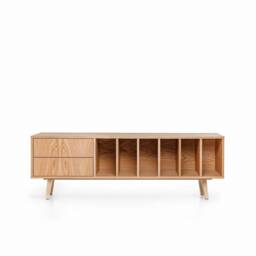 "Vinyl Record Cabinet Oak ""Marigold" - thumbnail 3