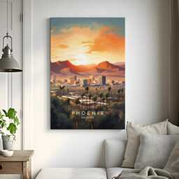 Phoenix Travel Print - United States, Arizona Poster, Home Decor, Gift Or Canvas - thumbnail 3