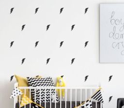 Lightning Bolt Wall Decals - Bolts Kids Room Decor Boys Vinyl Superhero - thumbnail 1