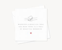 Beautiful Soul & Memories Card - Sympathy Gift For Friend Family Sending Love Grief Sorry Your Loss Motivation - thumbnail 1