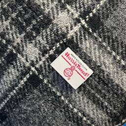Harris Tweed Birch Tartan Footstool With Button & Steel Hairpin Legs - thumbnail 2