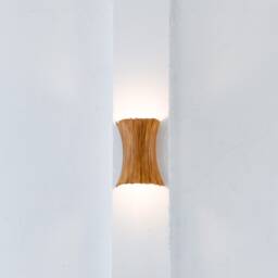 Sculptural Rattan Wall Sconce Mid-Century Modern, Half Lamp, Handcrafted, Natural - thumbnail 3