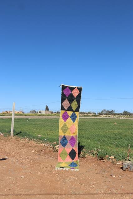 Colorful Berber Wool Runner Rug Handwoven Moroccan Hallway Rug - image 1
