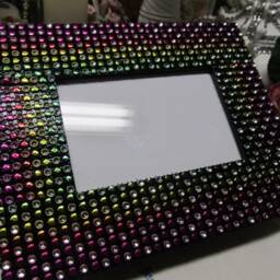 Sparkly Rainbow Ribbon On Black Photo Frame, Wooden, Hallmark Frame, Holds 4x6, Frames & Displays, Home Decor, Decor - thumbnail 4