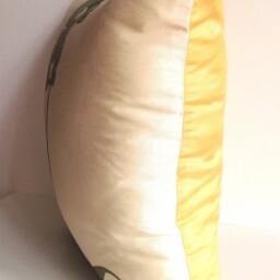 Cream Yellow Orchid Pillow 17 Inches Square - thumbnail 3