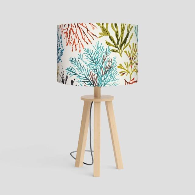 Cornish Seaweed Lampshade Coral Nautical Drum Shade - image 1